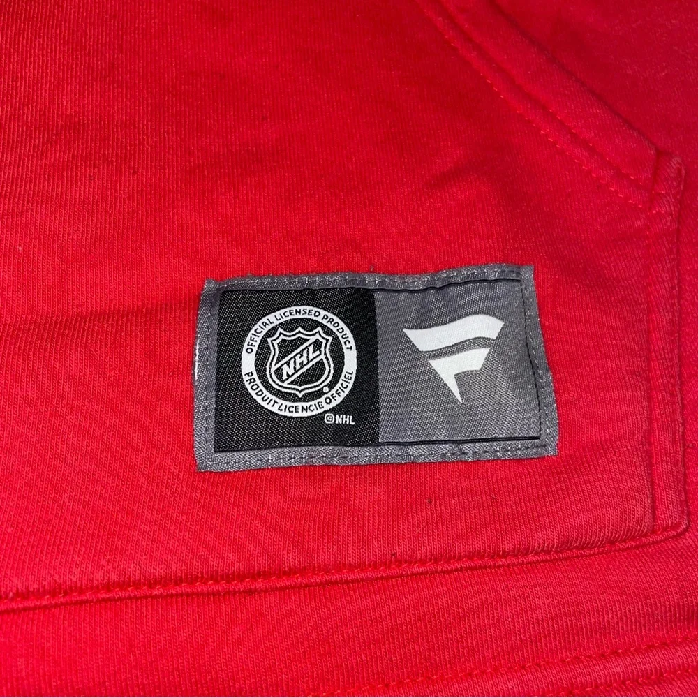 Fanatics NHL Chicago Blackhawks Hoodie Mens‎ Large Red Black Lace Up Pullover